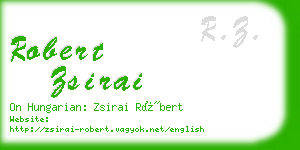 robert zsirai business card